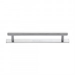 M Marcus Heritage Brass Knurled Design Cabinet Pull with Plate 160mm Centre to Centre